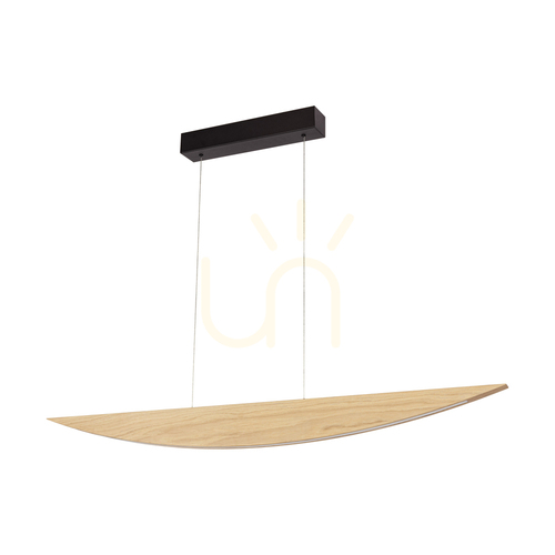 Kontrollera Dubai taklampa, oljad ek/svart, 1xLED 23 W, upp- och nedriktad belysning, 117 cm