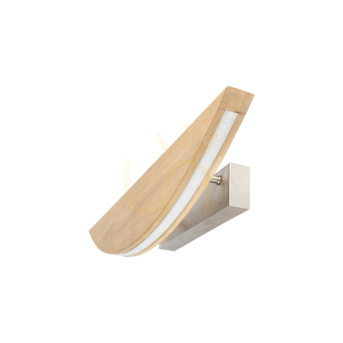 Kontrollera Dubai vägglampa, oljad ek/matt nickel, 1xLED 12,5 W, 56 cm