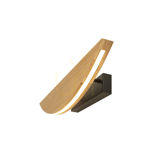 Dubai vägglampa, oljad ek/svart, 1xLED 12,5 W, 56 cm small 1