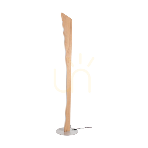 Kontrollera Ziad golvlampa, oljad ek/matt nickel, 1xLED 33 W, Ø30 cm