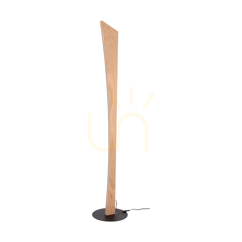 Kontrollera Ziad golvlampa, oljad ek/svart, 1xLED 33 W, Ø30 cm
