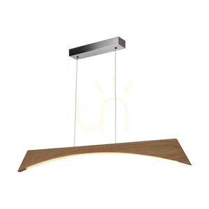 Ziad taklampa, oljad ek/matt nickel, 1xLED 23 W, belysning uppåt och nedåt, 118 cm small 1