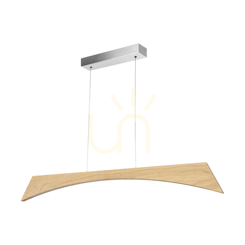 Kontrollera Ziad taklampa, oljad ek/matt nickel, 1xLED 23 W, belysning uppåt och nedåt, 118 cm