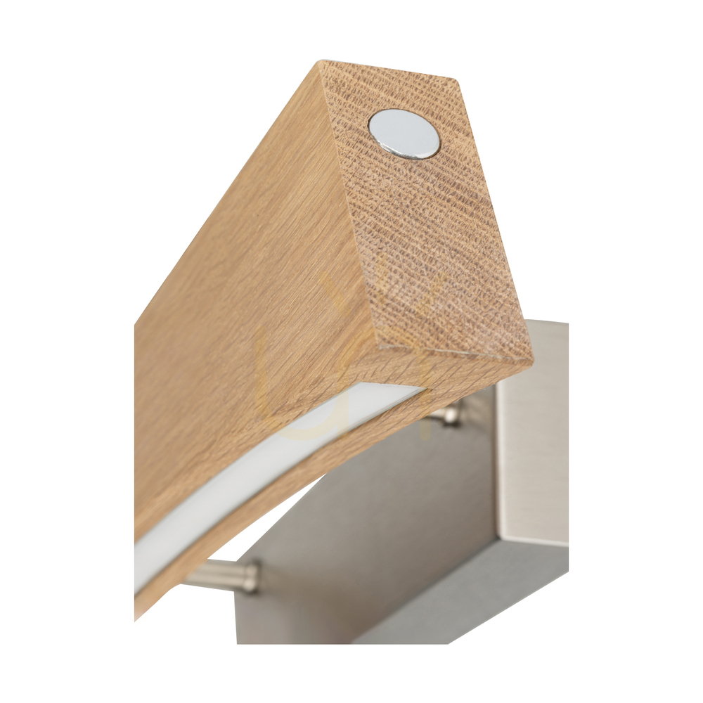 Förhandsvisning Ziad vägglampa, oljad ek/matt nickel, 1xLED 11,5 W, 56 cm Ziad vägglampa, oljad ek/matt nickel, 1xLED 11,5 W, 56 cm