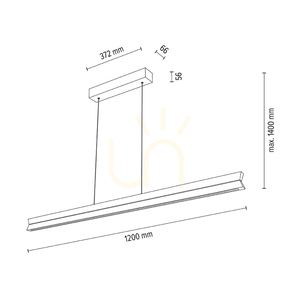 Dubbel pendellampa, oljad ek/matt nickel, 3xLED 29 W, upp- och nedriktad belysning, 120 cm small 4