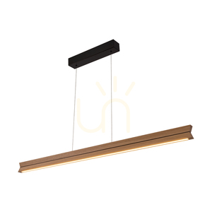 Dubbel taklampa, oljad ek/svart, 3xLED 29 W, belysning uppåt och nedåt, 120 cm small 1