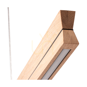 Dubbel taklampa, oljad ek/svart, 3xLED 29 W, belysning uppåt och nedåt, 120 cm small 3