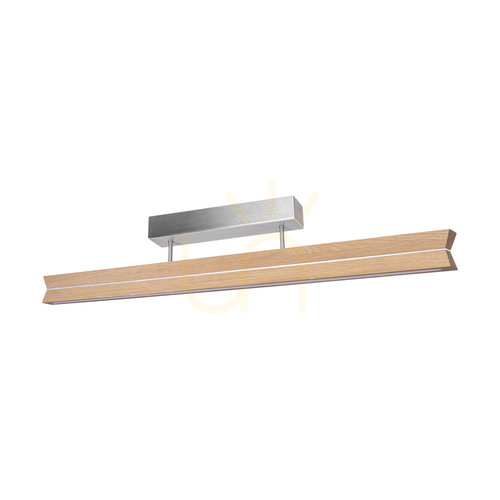 Kontrollera Dubbel taklampa, oljad ek/matt nickel, 3xLED, 23 W, 100 cm