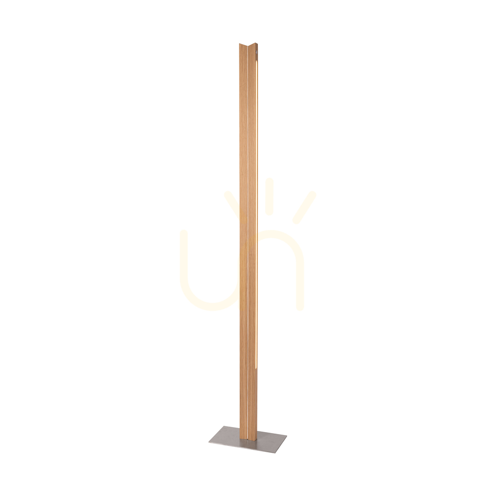 Utsikt Twin golvlampa, oljad ek/matt nickel, 2xLED 36 W, 27 cm Twin golvlampa, oljad ek/matt nickel, 2xLED 36 W, 27 cm