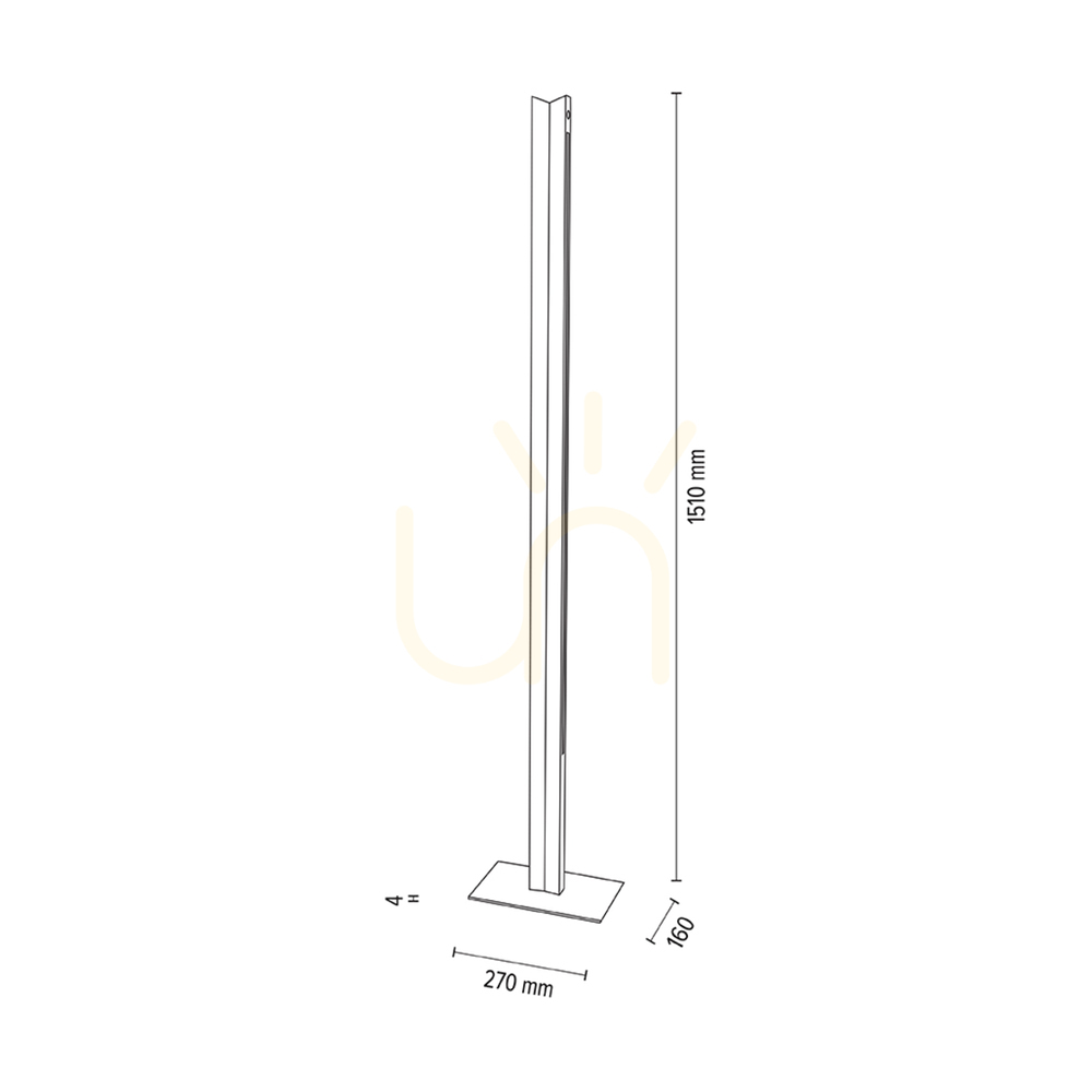Display Twin golvlampa, oljad ek/matt nickel, 2xLED 36 W, 27 cm Twin golvlampa, oljad ek/matt nickel, 2xLED 36 W, 27 cm