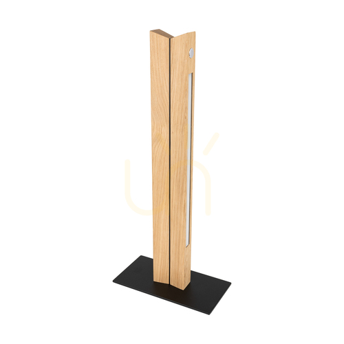 Kontrollera Dubbel bordslampa, oljad ek/svart, 2xLED, 9,5 W, 20 cm