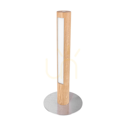 Kontrollera Conor bordslampa, oljad ek/matt nickel, 1xLED 9 W, Ø20 cm