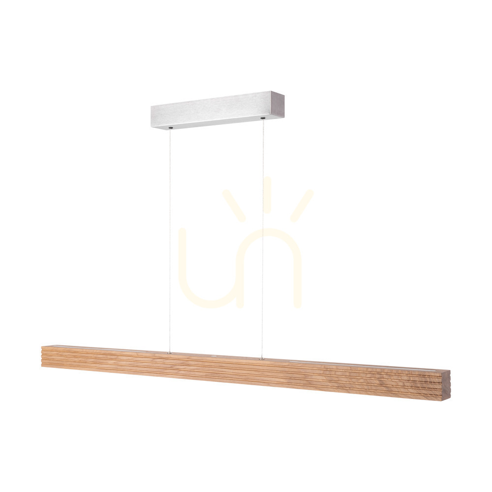 Förhandsvisning Riflet taklampa, oljad ek/matt nickel, 3xLED, 47 W, belysning uppåt och nedåt, 120 cm Riflet taklampa, oljad ek/matt nickel, 3xLED, 47 W, belysning uppåt och nedåt, 120 cm