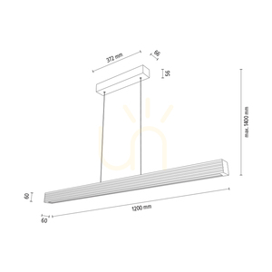 Riflet taklampa, oljad ek/matt nickel, 3xLED, 47 W, belysning uppåt och nedåt, 120 cm 5 Riflet taklampa, oljad ek/matt nickel, 3xLED, 47 W, belysning uppåt och nedåt, 120 cm small 5