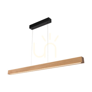 Riflet taklampa, oljad ek/svart, 3xLED, 47 W, belysning uppåt och nedåt, 120 cm 1 Riflet taklampa, oljad ek/svart, 3xLED, 47 W, belysning uppåt och nedåt, 120 cm small 1