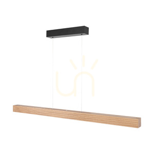 Riflet taklampa, oljad ek/svart, 3xLED, 47 W, belysning uppåt och nedåt, 120 cm 2 Riflet taklampa, oljad ek/svart, 3xLED, 47 W, belysning uppåt och nedåt, 120 cm small 2