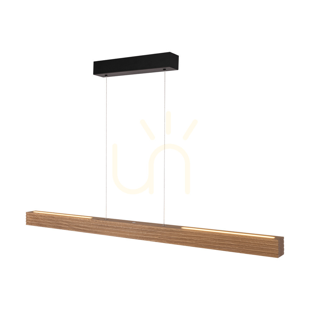 Display Riflet taklampa, oljad ek/svart, 3xLED, 47 W, belysning uppåt och nedåt, 120 cm Riflet taklampa, oljad ek/svart, 3xLED, 47 W, belysning uppåt och nedåt, 120 cm