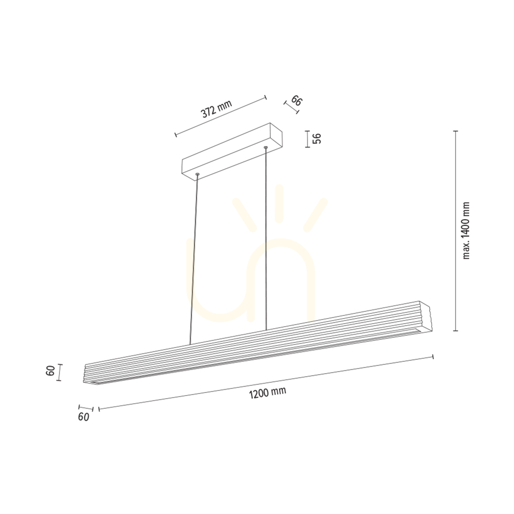 Kontrollera Riflet taklampa, oljad ek/svart, 3xLED, 47 W, belysning uppåt och nedåt, 120 cm Riflet taklampa, oljad ek/svart, 3xLED, 47 W, belysning uppåt och nedåt, 120 cm