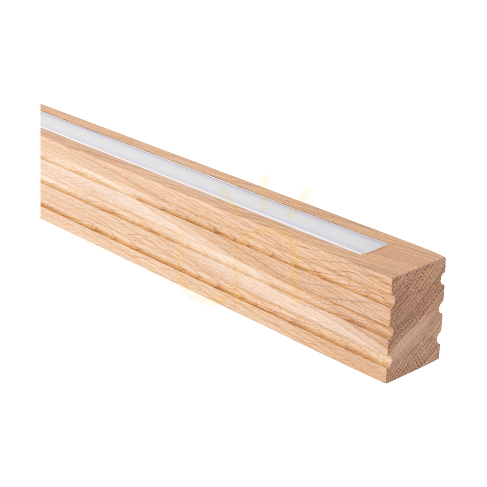 Förhandsvisning Riflet taklampa, oljad ek/matt nickel, 3xLED, 28 W, belysning uppåt och nedåt, 120 cm Riflet taklampa, oljad ek/matt nickel, 3xLED, 28 W, belysning uppåt och nedåt, 120 cm