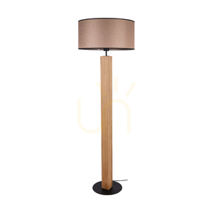 Riflet golvlampa, oljad ek/svart, lampskärm i brunt-svart-guld, 1xE27, Ø50 cm 0 Riflet golvlampa, oljad ek/svart, lampskärm i brunt-svart-guld, 1xE27, Ø50 cm small 0