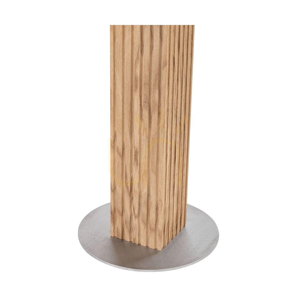 Förhandsvisning Riflet bordslampa, oljad ek/matt nickel, vit lampskärm, 1xE27, 36 cm Riflet bordslampa, oljad ek/matt nickel, vit lampskärm, 1xE27, 36 cm