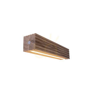 Riflet vägglampa, oljad ek/aluminium, 2xLED, 13,9 W, 38 cm small 1