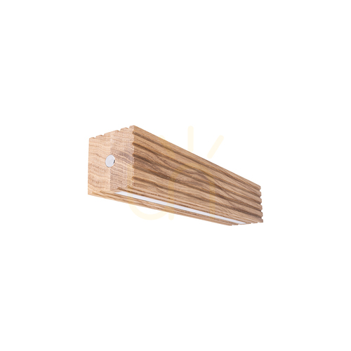 Kontrollera Riflet vägglampa, oljad ek/aluminium, 2xLED, 13,9 W, 38 cm
