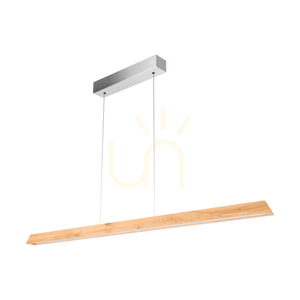 Derott taklampa, oljad ek/matt nickel, 3xLED, 42 W, belysning uppåt och nedåt, 115 cm small 0