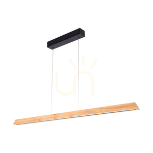 Derott taklampa, oljad ek/svart, 3xLED, 42 W, belysning uppåt och nedåt, 115 cm 0 Derott taklampa, oljad ek/svart, 3xLED, 42 W, belysning uppåt och nedåt, 115 cm small 0