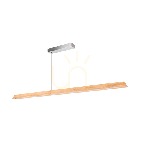 Kontrollera Derott taklampa, oljad ek/matt nickel, 3xLED, 56 W, belysning uppåt och nedåt, 160 cm