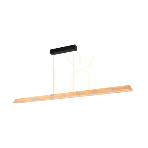 Kontrollera Derott taklampa, oljad ek/svart, 3xLED, 56 W, belysning uppåt och nedåt, 160 cm
