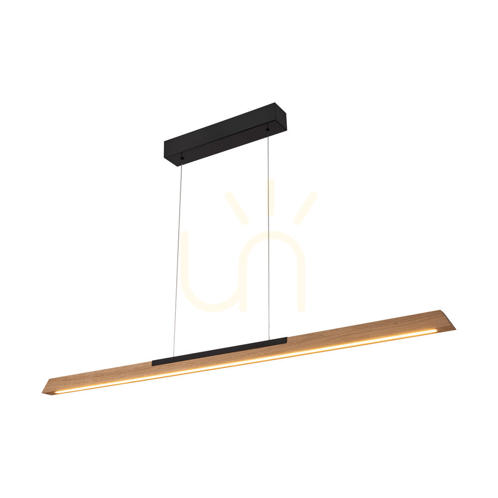 Utsikt Jonas taklampa, oljad ek/svart, 1xLED 17,3 W, upp- och nedriktad belysning, 118 cm Jonas taklampa, oljad ek/svart, 1xLED 17,3 W, upp- och nedriktad belysning, 118 cm