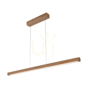 Smal CCT-pendellampa, oljad ek, 1xLED 36,9 W, belysning uppåt och nedåt, 120 cm small 1