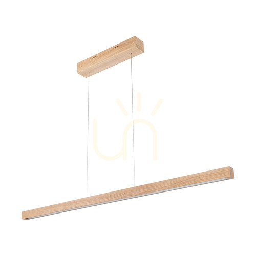 Kontrollera Smal CCT-pendellampa, oljad ek, 1xLED 36,9 W, belysning uppåt och nedåt, 120 cm