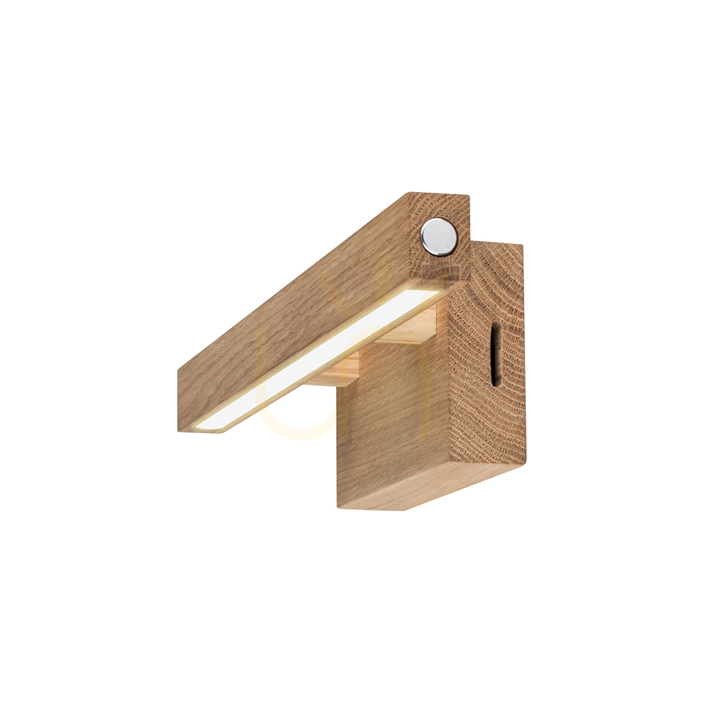 Utsikt Smal CCT-vägglampa, oljad ek, 1xLED 5,4 W, 40 cm Smal CCT-vägglampa, oljad ek, 1xLED 5,4 W, 40 cm