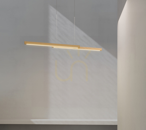 Smal CCT-pendellampa, oljad ek, 2xLED, 27,2 W, 120 cm small 3