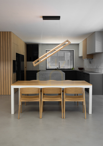 Legno taklampa, oljad ek/svart, 3xLED, 68 W, belysning uppåt och nedåt, 124,5 cm small 4