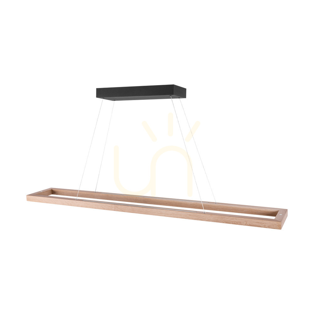 Förhandsvisning Legno taklampa, oljad ek/svart, 3xLED, 80 W, belysning uppåt och nedåt, 164,5 cm Legno taklampa, oljad ek/svart, 3xLED, 80 W, belysning uppåt och nedåt, 164,5 cm