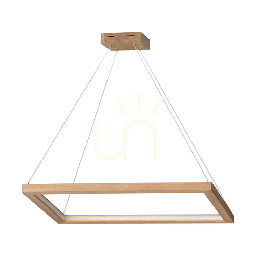 Kontrollera Legno taklampa, oljad ek, 1xLED 33 W, belysning uppåt och nedåt, 84 cm