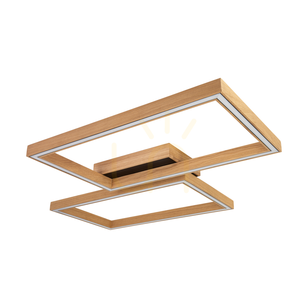 Förhandsvisning Ramme taklampa/vägglampa, oljad ek/svart, 2xLED, 48 W, 83 cm Ramme taklampa/vägglampa, oljad ek/svart, 2xLED, 48 W, 83 cm