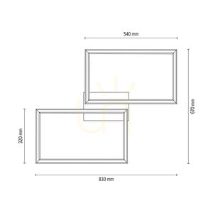 Ramme taklampa/vägglampa, oljad ek/svart, 2xLED, 48 W, 83 cm 4 Ramme taklampa/vägglampa, oljad ek/svart, 2xLED, 48 W, 83 cm small 4