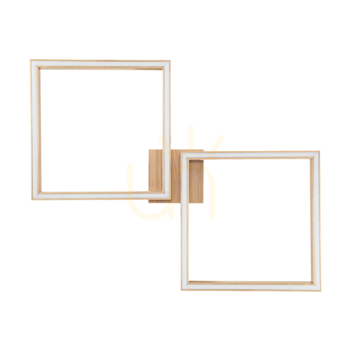 Kontrollera Ramme taklampa/vägglampa, oljad ek, 2xLED, 48 W, 89 cm