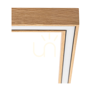 Ramme taklampa/vägglampa, oljad ek/svart, 2xLED, 48 W, 89 cm small 3