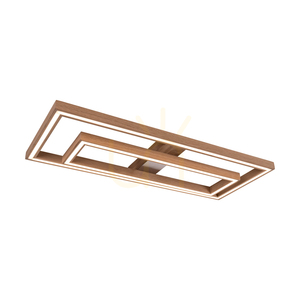 Ramme taklampa/vägglampa, oljad ek/matt nickel, 2xLED, 55,5 W, 83,7 cm small 3