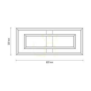Ramme taklampa/vägglampa, oljad ek/matt nickel, 2xLED, 55,5 W, 83,7 cm small 4