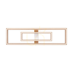 Ramme taklampa/vägglampa, oljad ek/matt nickel, 2xLED, 67,5 W, 123,7 cm small 1