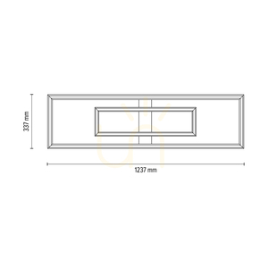Ramme taklampa/vägglampa, oljad ek/matt nickel, 2xLED, 67,5 W, 123,7 cm small 4