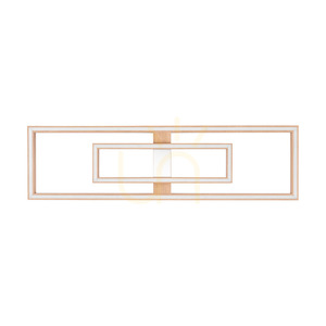 Ramme taklampa/vägglampa, oljad ek/matt nickel, 2xLED, 67,5 W, 123,7 cm small 0