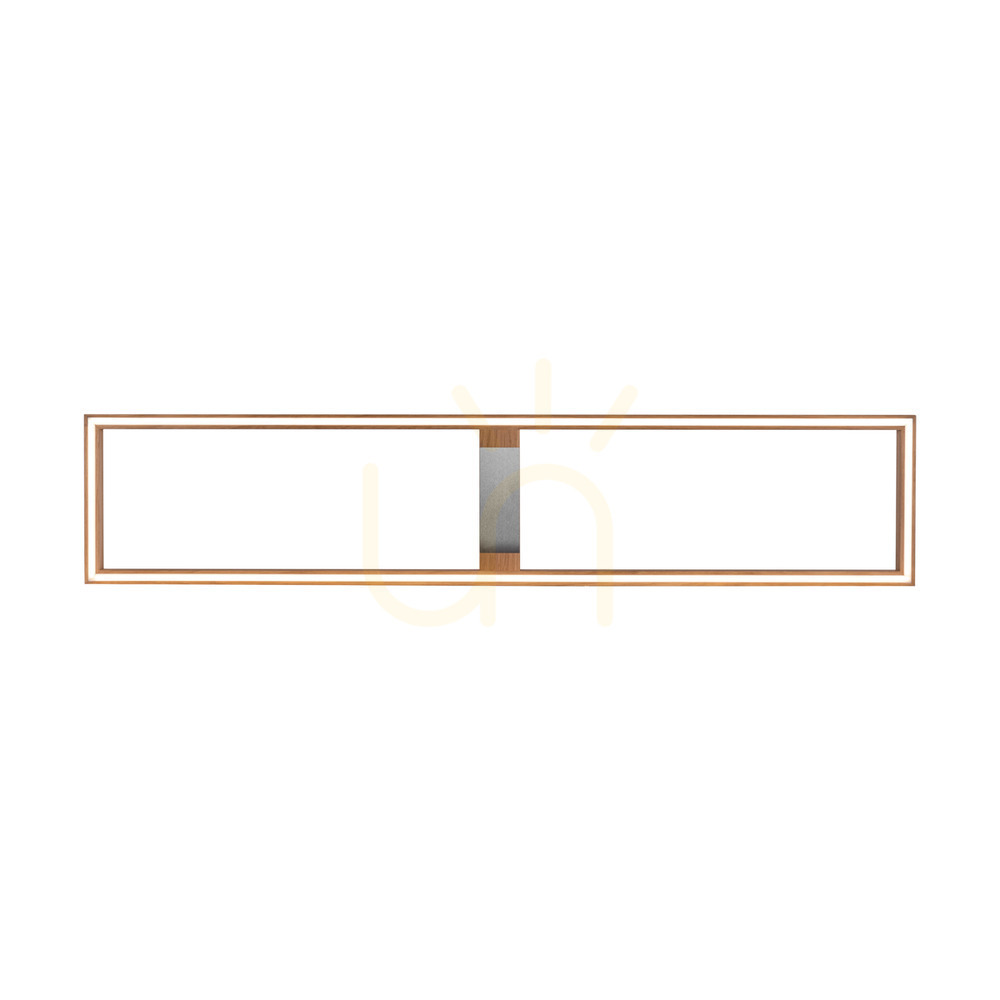 Utsikt Ramme taklampa/vägglampa, oljad ek/matt nickel, 1xLED 57 W, 163,7 cm Ramme taklampa/vägglampa, oljad ek/matt nickel, 1xLED 57 W, 163,7 cm