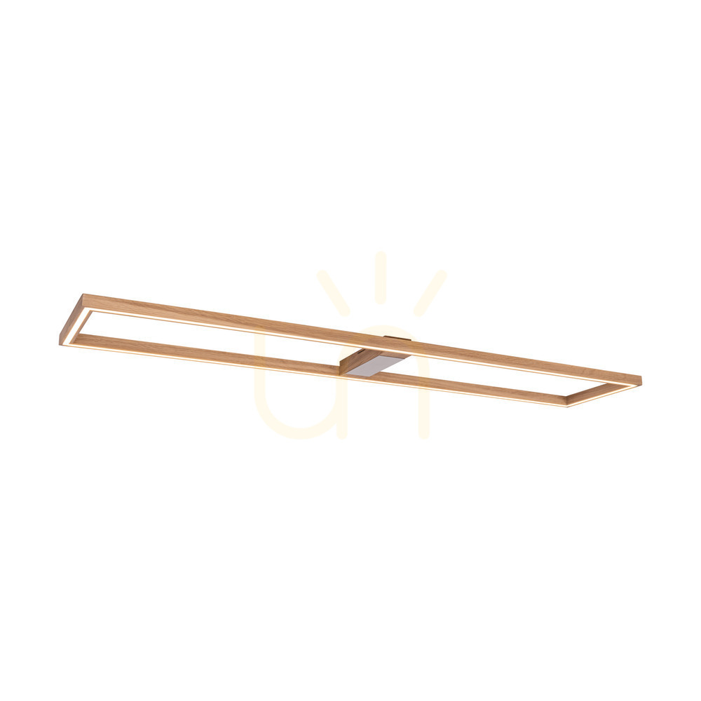 Display Ramme taklampa/vägglampa, oljad ek/matt nickel, 1xLED 57 W, 163,7 cm Ramme taklampa/vägglampa, oljad ek/matt nickel, 1xLED 57 W, 163,7 cm